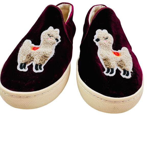 Soludos Velvet Llama Lightweight Slip On Comfort Sneakers Women's Size 9 - Picture 3 of 10